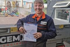 Morgan with Certifacate